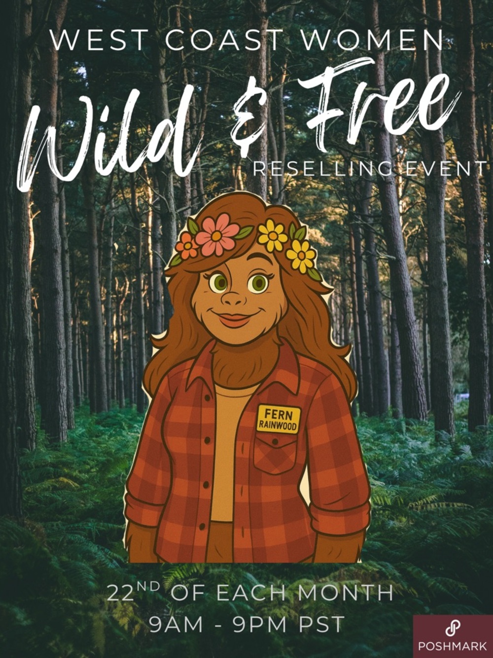 WILD & FREE 🌲WEST COAST WOMEN LIVE SHOW FLYER🌲